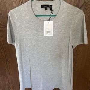 Theory Gray Wool & Silk Sweater NWT sz L